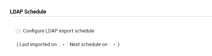 LDAP schedule