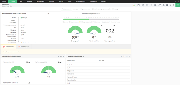 Screenshot Kompleksowy monitoring serwerów Linux dzięki OpManager