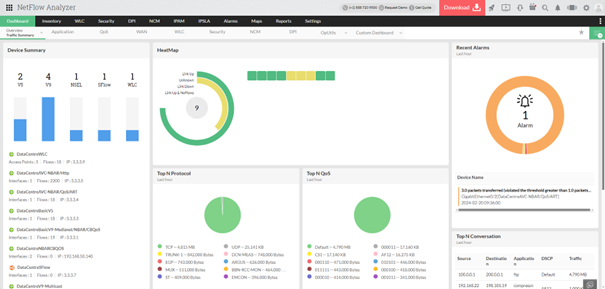 Screen systemu - NetFlow Analyzer