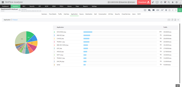 Screen systemu - NetFlow Analyzer