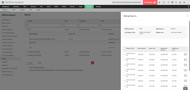 Screen systemu - NetFlow Analyzer