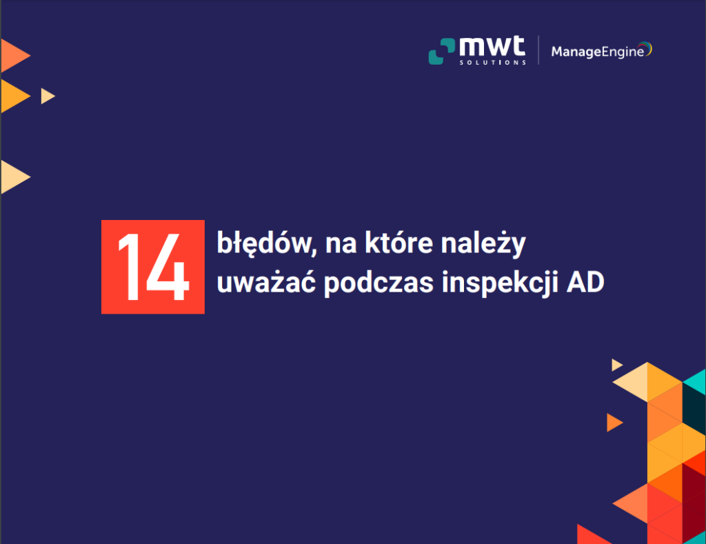 Okładka e-booka ManageEngine - błędy w audycie Active Directory