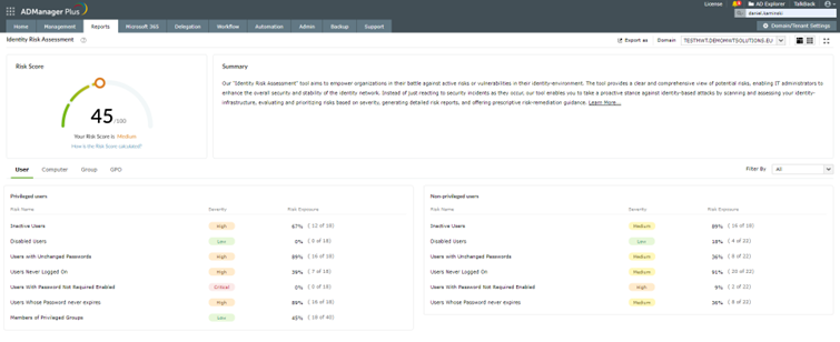 Screen systemu - ADManager Plus 1