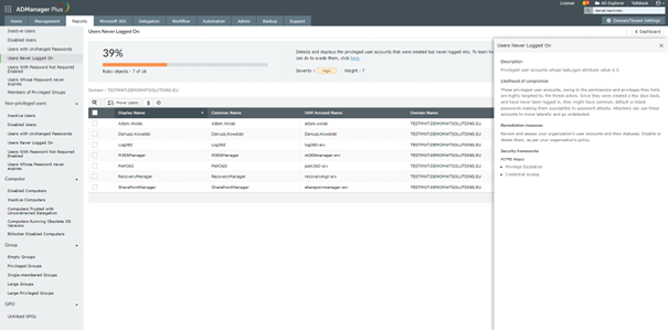 Screen systemu - ADManager Plus 2