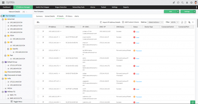 Automatyczne skanowanie sieci z OpUtils