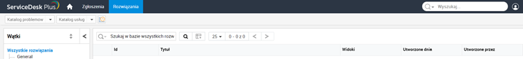 Baza rozwiązań w ServiceDesk Plus