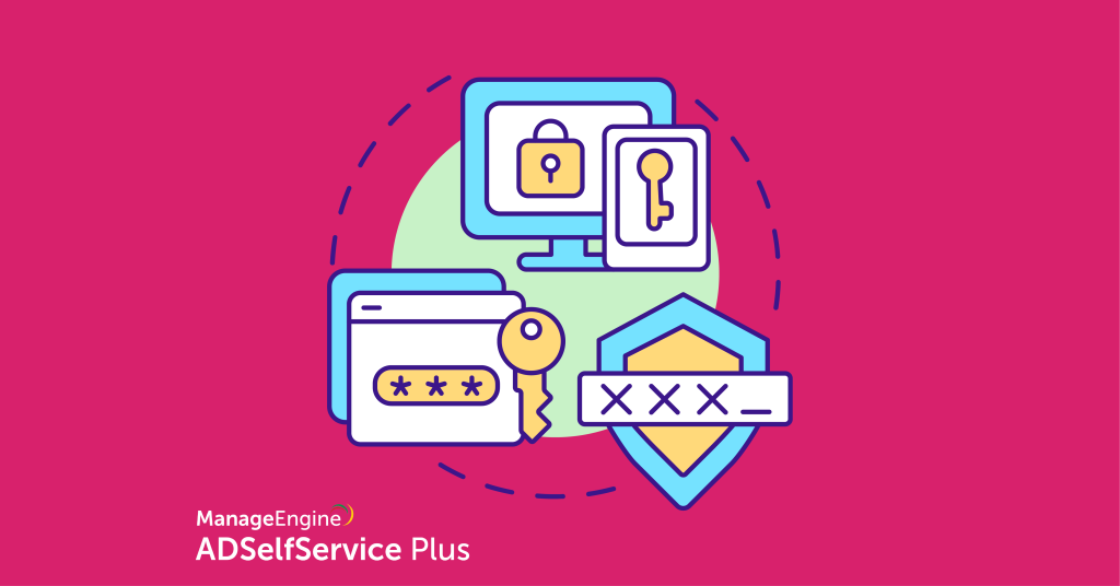 Obraz, pokazujący zabezpieczenie wszystkich narzędzi firmy za pomoca ADSelfService Plus